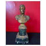 Bronze Bust of Military Figure on Marble Base
