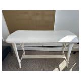White Wicker Console Table