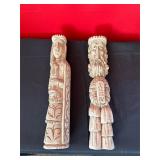 Pair of Carved Hanging Wall Decor Figures