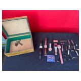 Collection of Watches, Cufflinks, and Box