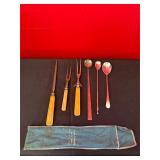 Set of Vintage Studio Silversmiths Utensils w Bag