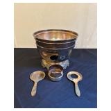 Silver-Plated Chafing Dish Set With Utensils