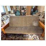 Wooden Futon with Corduroy Cushion
