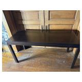Dark Wood Rectangular Table with Straight Legs