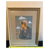 Framed Portrait Artwork With Artist Signature