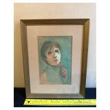 Framed Artwork Signed ï¿½Make-Upï¿½ by Artist