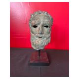 Bronze Bust of a Bearded Male on Stand