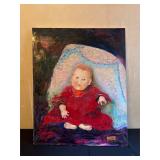 Portrait Painting of Child with Artist Signature