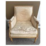Armchair with Carved Wooden Frame