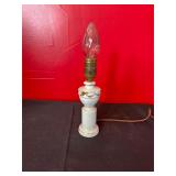 Porcelain Table Lamp with Floral Details
