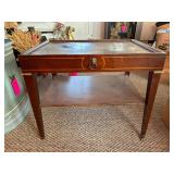 Wooden Side Table with Brass Pull