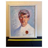 Portrait Painting Signed Mark Weinberg, 1992