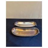 Pair of Silver-Plated Dish Covers with Handles