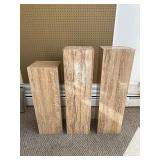 Set of 3 Particle Board Pedestals