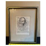 Framed Salvador Dali Etching, Cervantes Signed...
