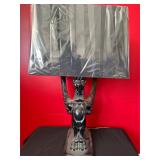 Winged Griffin Table Lamp With Black Shade