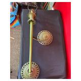 Wall Hanging Brass Lamp with Ornamental Design