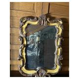 Hand-Carved Wood and Gilt Wall Mirror