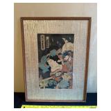 Framed Japanese Woodblock Print by Toyokuni III