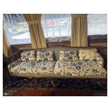 Heritage Wooden Sofa with Upholstered Cushions