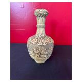 Carved Faux Ivory Candle Holder/ Vase