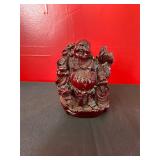 Laughing Buddha Figurine with Dragon Motif