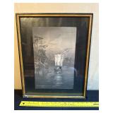 Framed Japanese Print by Tanamachi