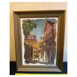New Orleans Painting by Maxwell in a Wood Frame