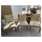 Set of Three Upholstered Dining Chairs