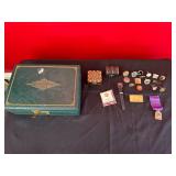 Miscellaneous Jewelry w Cuff Links & Jewelry Box