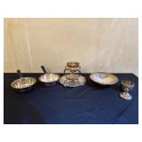 Assortment of Silver Plated Dishes with Handles