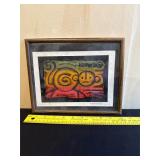 Framed Signed Print by Wash 1967