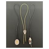 Set of Three Western Bolo Ties