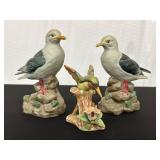 Set of Two Seagull Figures & Hummingbird