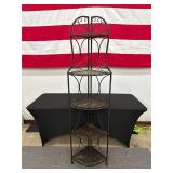 Metal Corner Shelf Unit with Four Tiers