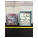 Set of Two Decorative Wall Signs