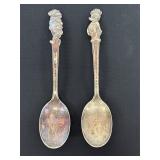 Set of Two Character-Themed Collectible Spoons