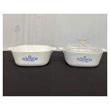 CorningWare Blue Cornflower Dishes with Glass Lid