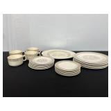 Cronin Casuals Dinnerware Set with Gold Trim