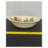 Hand-Painted Ceramic Bowl with Fruit Motif