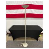 White Metal Torchiere Floor Lamp