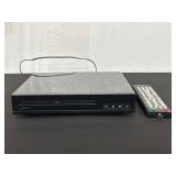Compact Black DVD Player with Remote Control