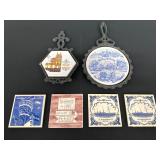 Set of Decorative Ceramic Tiles and Trivets