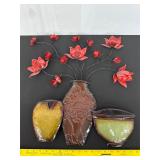 Decorative Metal Wall Art With Floral Motif