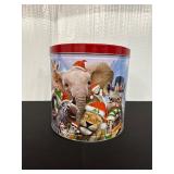 Holiday-Themed Animal Print Tin