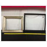 Two Wooden Picture Frames, Gold and Black