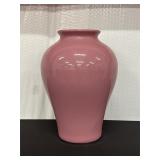 Pink Ceramic Vase with Glossy Finish