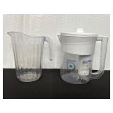 Brita Water Pitcher and Clear Plastic Pitcher Set