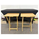 Pair of Wooden Folding TV Trays