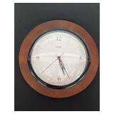 Battery-Powered Hanging Wall Clock with Wood Frame